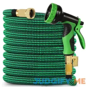 100 ft Expandable Garden Hose Upgraded No Kink Flexible Water Hose 100ft with 10 Pattern Spray Nozzle