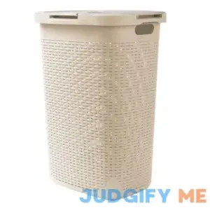 Mind Reader Slim Laundry Hamper Clothes Basket Lid