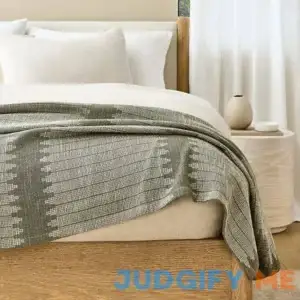 West Elm Reversible Woven Bed Blanket