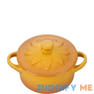 Le Creuset Mini Round Cocotte with Flower Lid