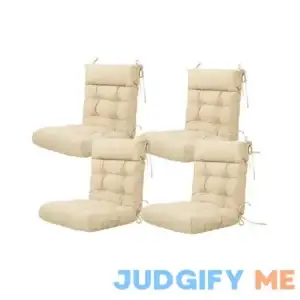 Seat/Back Outdoor Chair Cushion Patio Cushion Tie Tufted Replacement for Patio Furniture 20 in. x20 in. x4 in. Set Of 4