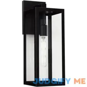 John Timberland Titan Modern Outdoor Wall Light Fixture Mystic Black 17" Clear Glass for Post Exterior Barn Deck House Porch Yard Patio Home Outside