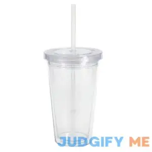 Double-Wall Clear Plastic Tumblers