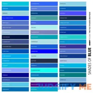 BLUE Solid Color Chart - Peel and stick tile for wall and floor