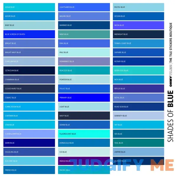 BLUE Solid Color Chart - Peel and stick tile for wall and floor BLUE Solid Color Chart - Peel and stick tile for wall and floor