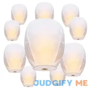 10 Packs Chinese Paper Lanterns to Release in Sky Paper Flying Lanterns Wishing Lanterns for Weddings