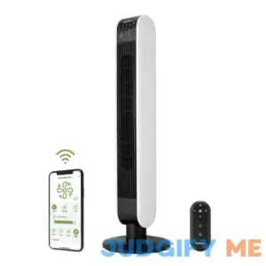 "Holmes 40"" Oscillating Wi-Fi connect Designer Series Tower Fan