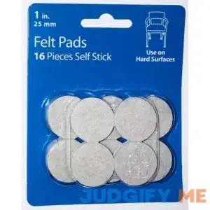 Super Sliders 1" Round Self Stick Felt Furniture Pads for Hardwood