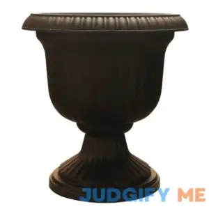 Garden Treasures 19-in x 18.75-in Black Plastic Planter