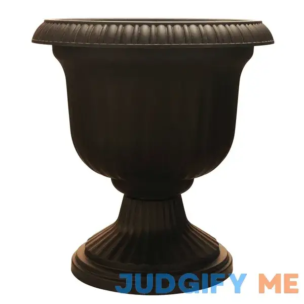 Garden Treasures 19-in x 18.75-in Black Plastic Planter Garden Treasures 19-in x 18.75-in Black Plastic Planter