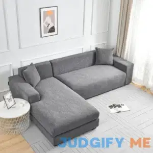 MIKUDREAM MiKuLove Leaf Design Jacquard L Shape/L-Shaped Stretch Slipcover 2 Piece Couch Sofa Cover Furniture Protector Sectional Couch Covers