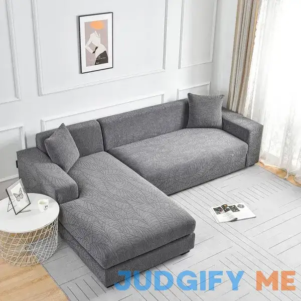 MIKUDREAM MiKuLove Leaf Design Jacquard L Shape/L-Shaped Stretch Slipcover 2 Piece Couch Sofa Cover Furniture Protector Sectional Couch Covers MIKUDREAM MiKuLove Leaf Design Jacquard L Shape/L-Shaped Stretch Slipcover 2 Piece Couch Sofa Cover Furniture Protector Sectional Couch Covers