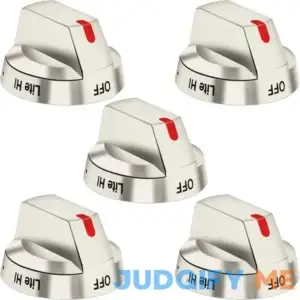 LONGADS DG64-00473A Top Burner Control Dial Knob Range Oven Replacement Stainless Steel Compatible with Samsung Range Oven Gas Stove Knob