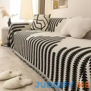 1pc Black Integrated Sofa Cover