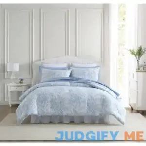 Laura Ashley Bedford Cotton Reversible 3 Piece Comforter Set