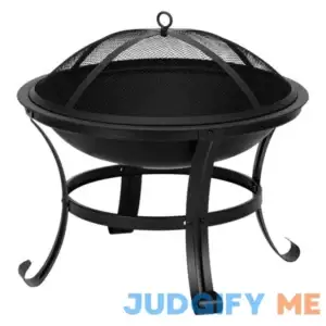 22 in. W x 20 in. H Round Metal Wood Burning Fire Pit