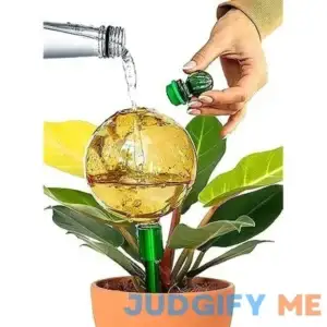 Plant Watering Globes XL With Metal Self Watering Planter Insert Premium 16 Oz Glass Self Watering Globes Hand-blown For Indoor Plants