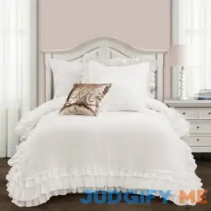 Lush Decor Ella Shabby Chic Ruffle Lace Comforter Set