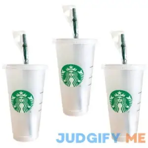 Starbucks Reusable Venti Frosted Cold With Lid and Green Straw w/Stopper