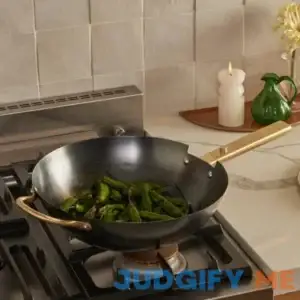 Hot Wok Set Includes Carbon-Steel 12" Wok & Bamboo Steamer Basket