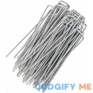 GardenGloss Galvanized Landscape Staples 6 Inch 11 Gauge