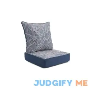 Real Living Banana Leaf Navy Reversible Deep Seat Outdoor Cushion Set