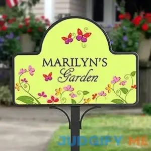 Personalized Garden Yard Stake Magnet - Floral Welcome - Unique