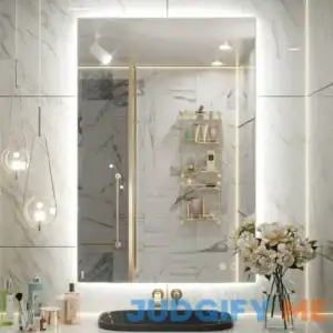 LED Backlit Frameless Lighted Bathroom Wall Mirror Vanity Mirror Dimmable Anti Fog Orren Ellis