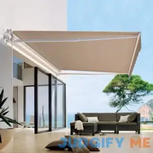 AECOJOY 13'Г—8' Manual Retractable Awning Sun Shade Patio Awning Cover Outdoor Patio Canopy Sunsetter Deck Awnings with Manual Crank Handle