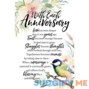 Dexsa With Each Anniversary Woodland Grace Series Wood Plaque With Easel