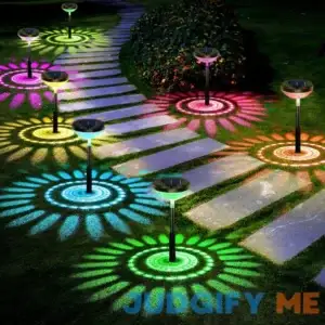 Nupostai Bright Solar Pathway Lights Color Changing+Warm White LED Path Lights Outdoor