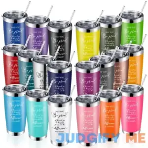 Norme 20 Pcs Thank You Gifts May You Be Proud Tumbler Cup 20 oz Stainless Steel Insulated Inspirational Coworker Mug with Lids for Women Employee