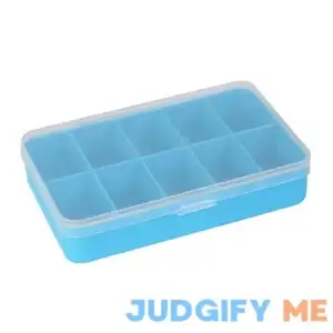 Everything Mary 10 Compartment Plastic Bead Storage Box Teal