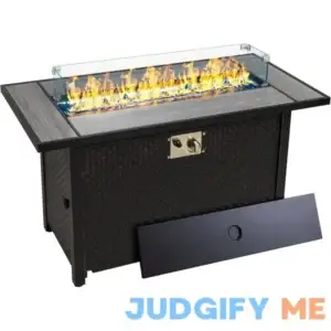 Walsunny 45 inch Propane Fire Pit Table 50