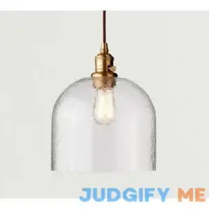 Pottery Barn Textured Glass Diameter Pendant with Cord