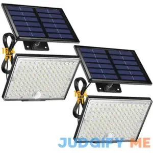 SUPERDANNY Solar Outside Lights with 113 Bright LEDs 9000K