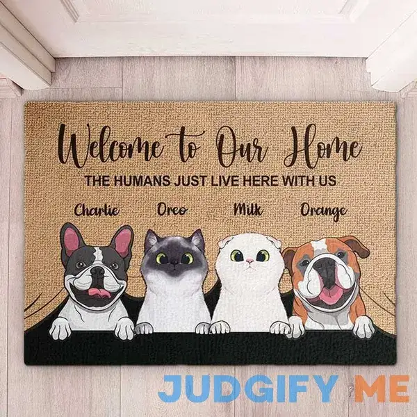 Pawfect House - Welcome To The Pet Home - Funny Personalized Pet Doormat Pawfect House - Welcome To The Pet Home - Funny Personalized Pet Doormat