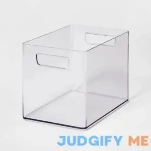 Brightroom Medium Bathroom Organizer Bin with Handles Clear