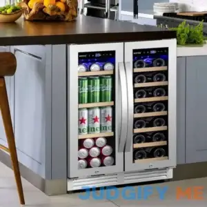 NPDUAL02Nipus Classic Series 24" 20 Bottle and 60 Can Dual Zone Wine & Beverage Refrigerator Built-in