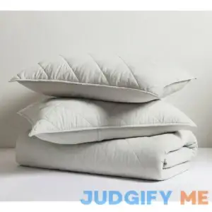 Pottery Barn 3 Piece Cotton Diamond Quilt & Sham Set