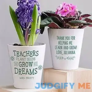 Growing Dreams Personalized Mini Flower Pot Teacher Gift