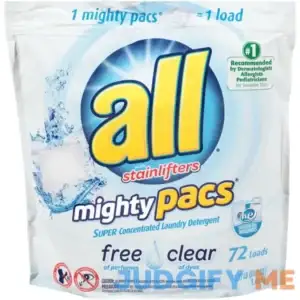 All Mighty Pacs Free Clear Laundry Detergent