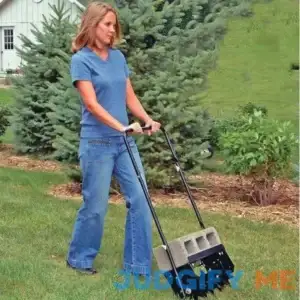 Heavy-Duty 16-Inch Lawn Push Spike Aerator With Comfortable Handle