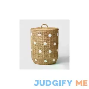 Pillowfort Kids Woven Paper Dot Floor Natural Hamper