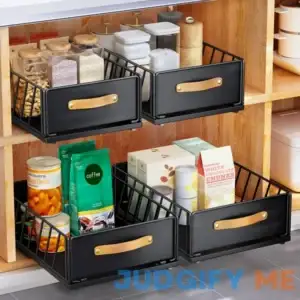 Pull out Cabinet Organizer Fixed with Adhesive Nano Film