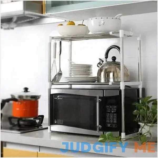 Multifunctional Microwave Oven Stainless Steel Shelf Storage Rack Adjustable Multifunctional Microwave Oven Stainless Steel Shelf Storage Rack Adjustable