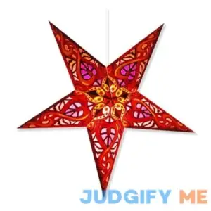 Celtic Red Paper Star Lamp