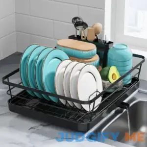 Sakugi Dish Drying Rack - Stainless Steel Dish Rack with Drainboard for Kitchen Counter and Sink