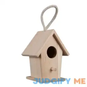 4.3" Traditional Birdhouse by Make Market Unfinished Hanging Birdhouse Made of 100% Wood