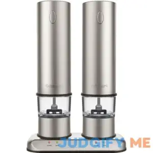 Cuisinart Brushed Stainless Steel Rechargeable Electric Salt & Pepper Mill Set
